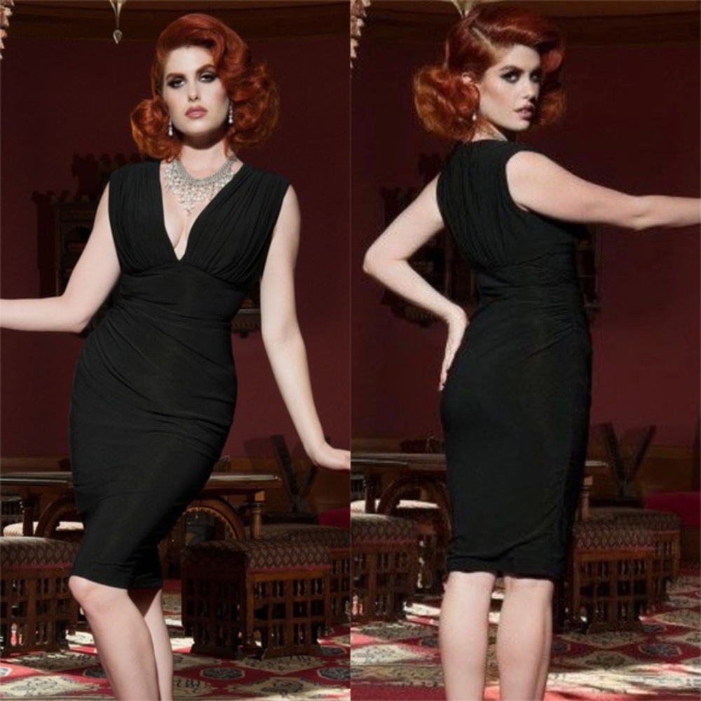 Pinup couture Gia sleeveless dress in black